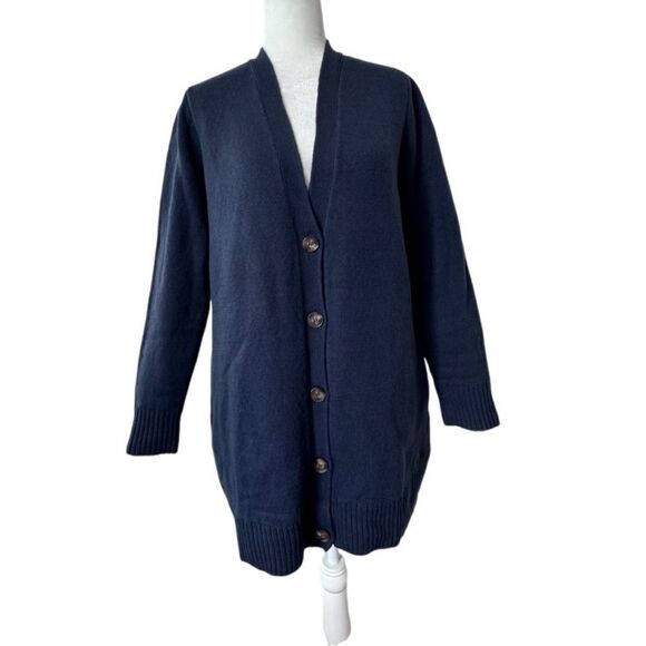 Jason Wu Blue Cardigan Button Down Oversized Chunky Pockets Size Small NWOT - Picture 1 of 13